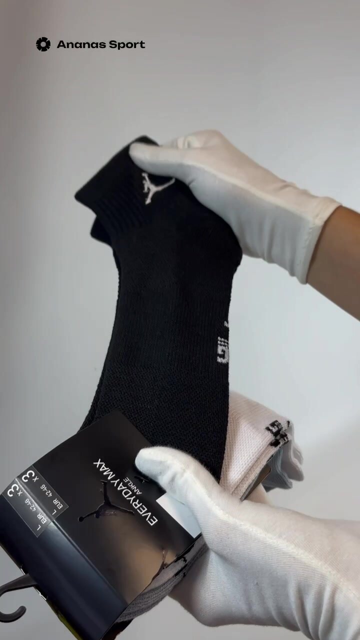 Носки NIKE, комплект, 3 пары, размер M, белый/черный/серый — фото 1