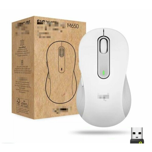 Мышь беспроводная m650 Logi белая PHA ориг 2500₽