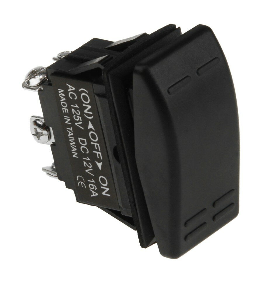 Переключатель трехпозиционный (ON)-OFF-ON 12 В/16А 6Р без фиксации 1 положения (Москва)