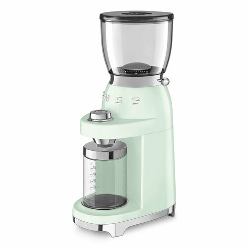 Кофемолка SMEG "CGF11PGEU", жернова, 30 ступеней помола, зеленый
