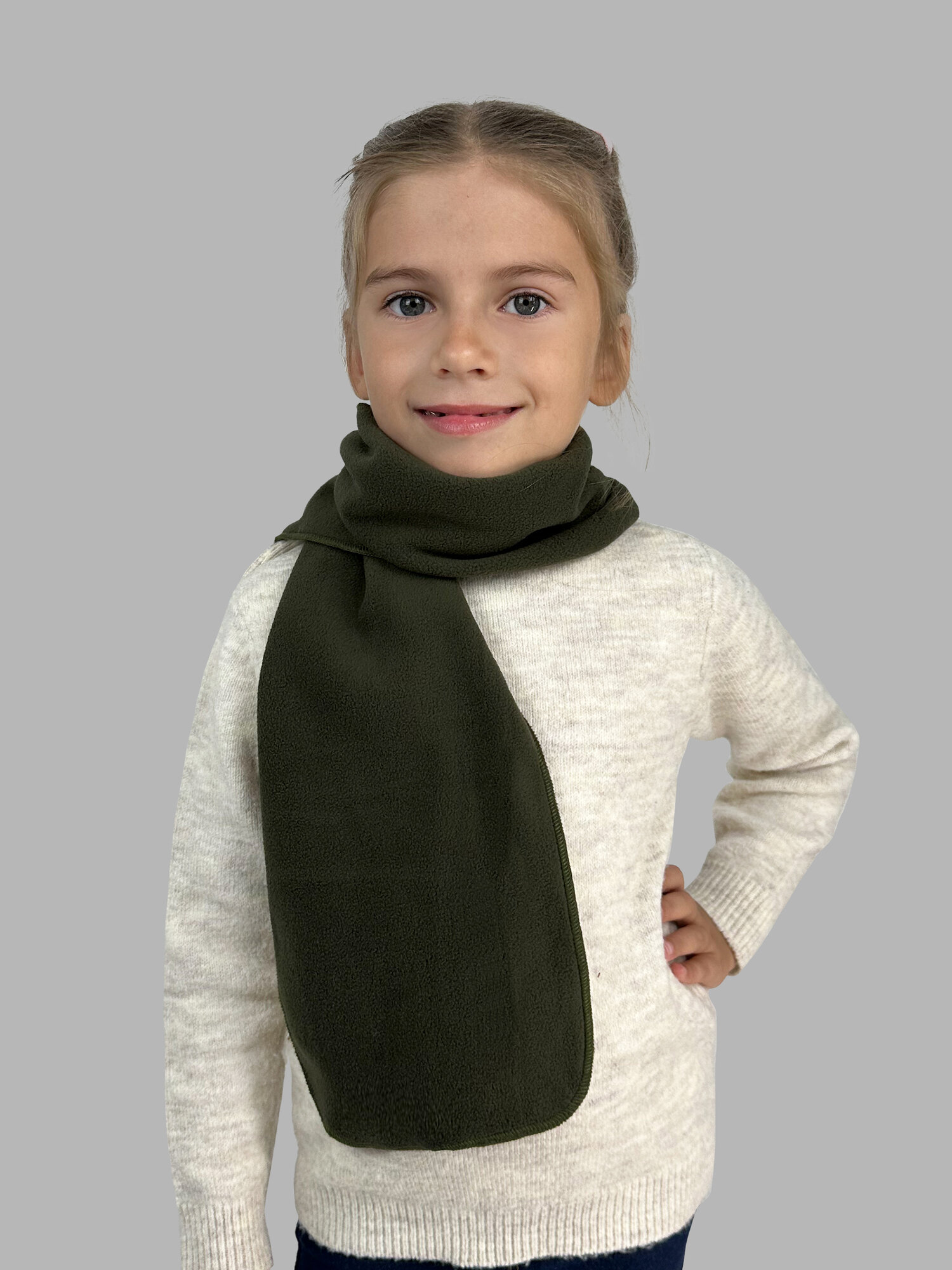 Шарф Body Pillow для детей,120х19 см, хаки — фото 1