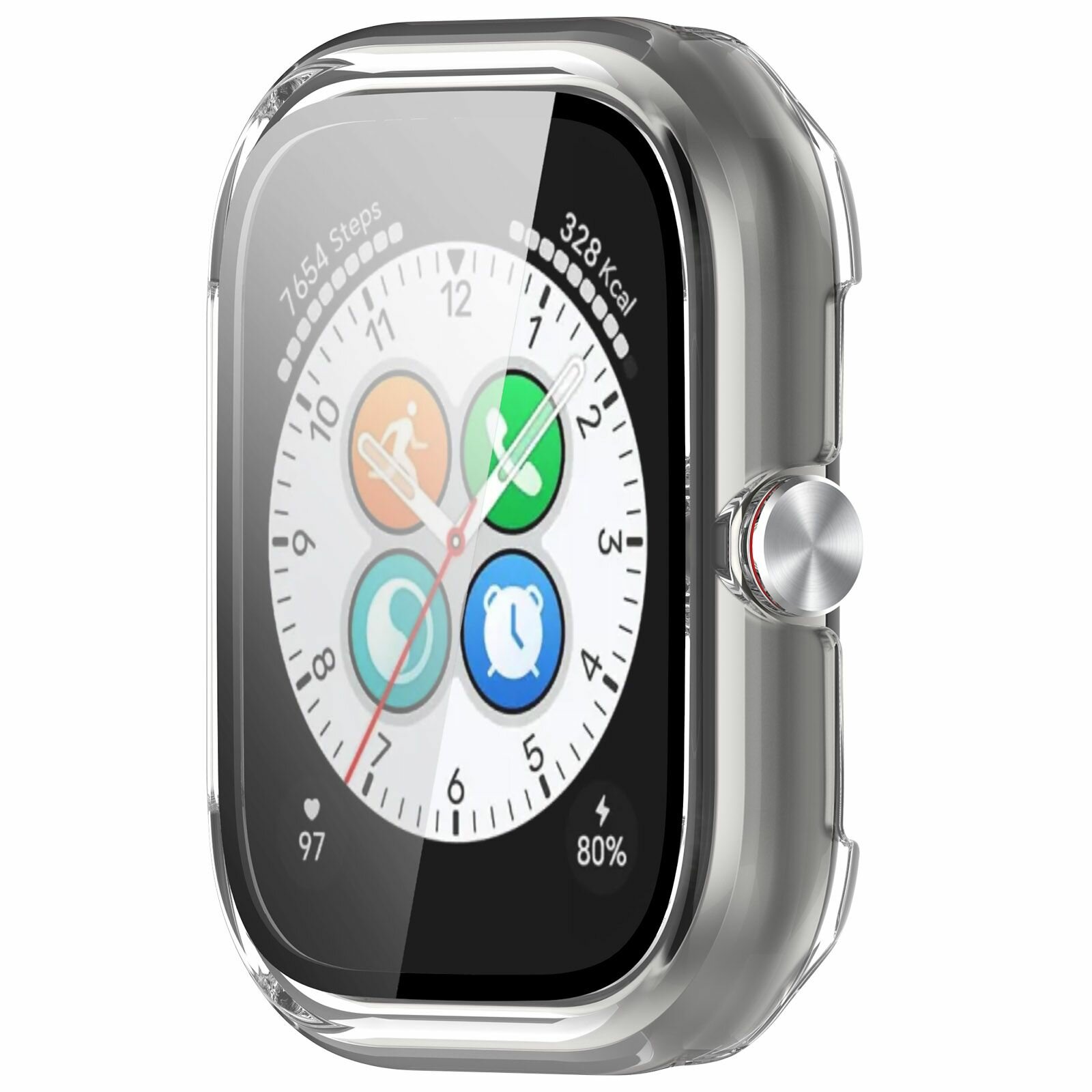 Силиконовый защитный чехол бампер для Honor choice haylou watch с противоударными свойствами, Функция хранителя экрана — фото 1