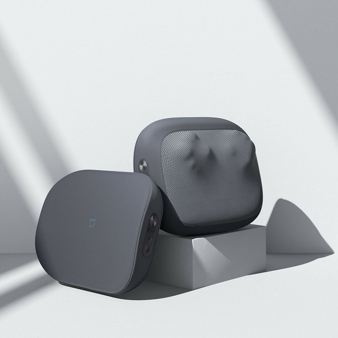 Изображение Массажная подушка Mijia Smart Waist Massager MJYBAMY01YMYY, темно-серая, компактный и удобный дизайн для массажа талии