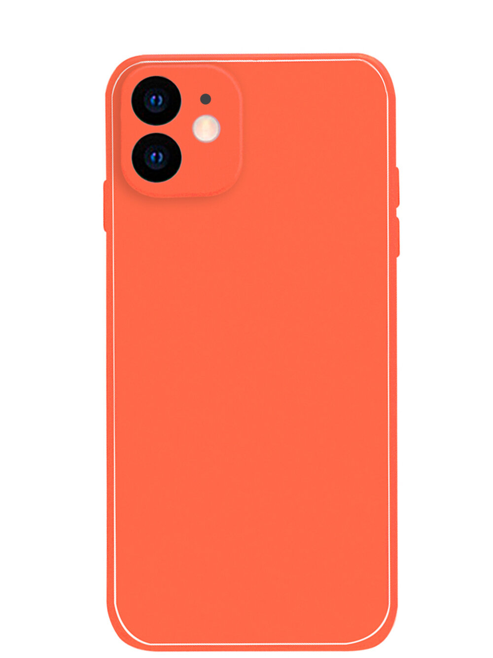 Чехол на iPhone 12 силиконовый матовый с защитой камеры