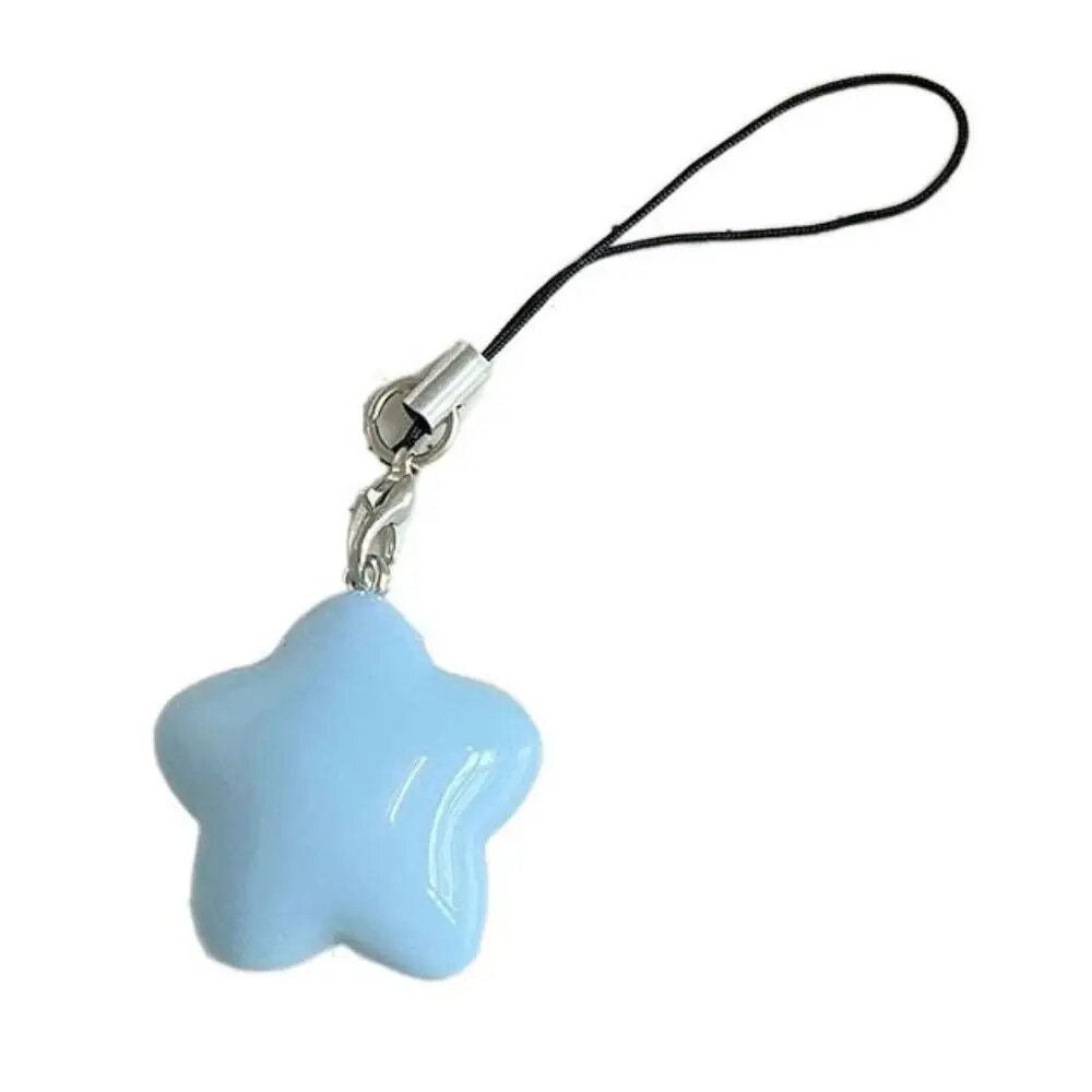 Модный кулон со звездой и звездой ремешок для телефона кулон брелок для телефона подвесная веревка стильная цепочка для мобильного телефона ярких цветов ювелирные изделия для девочек blue