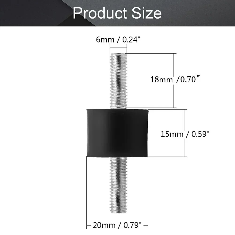 Резиновый виброизолятор крепление мужской противоударный демпфер M5 M6 автомобильный изолятор бобины демпфер для бензиновых генераторов аксессуары M6-1