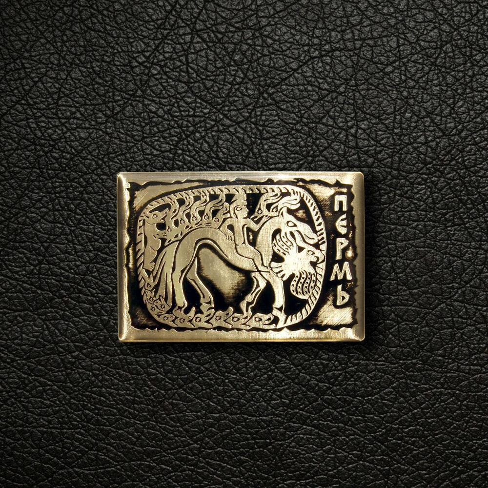 Магнит «Всадник на коне-лосе» — фото 1