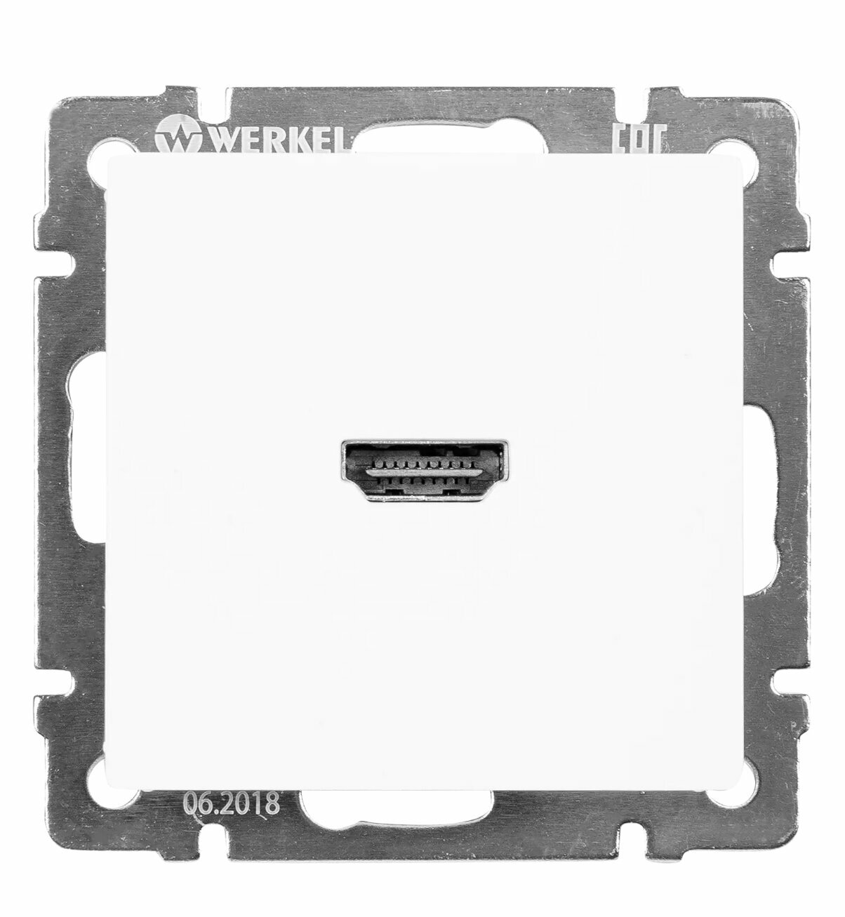 Розетка HDMI встраиваемая Werkel цвет белый