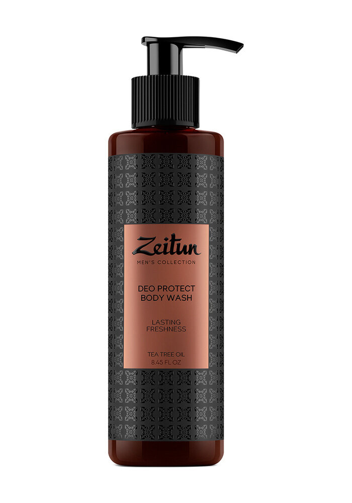 Zeitun Men's Collection - Deo Protect Body Wash - The Tree Oil Гель для душа "с маслом чайного дерева" 250 мл. (351203)