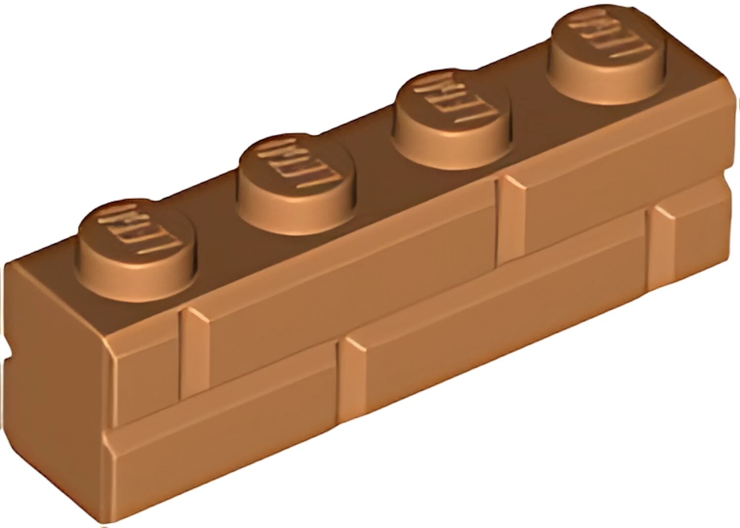 Деталь LEGO Brick, Modified 1 x 4 with Masonry Profile 15533 Medium Nougat U
