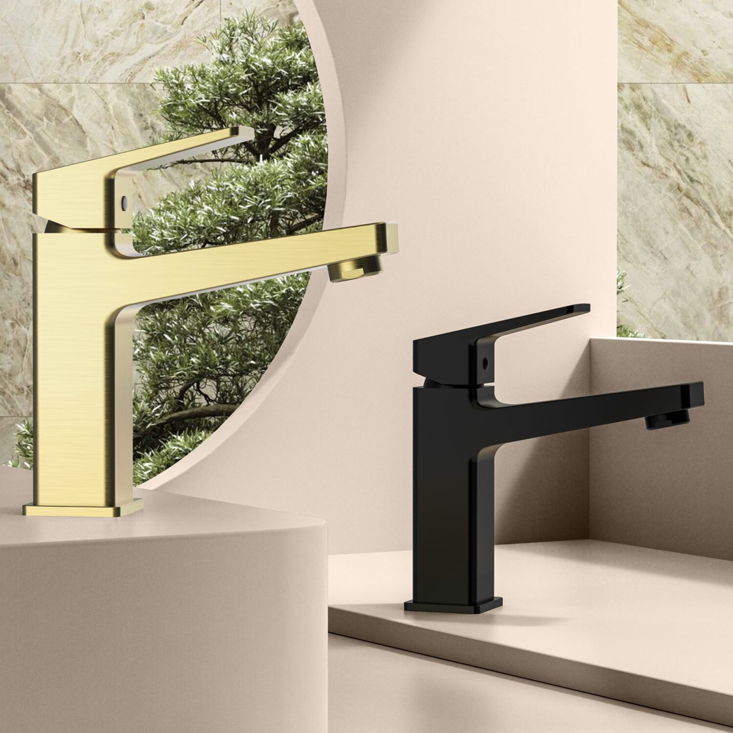 Смеситель для раковины с фиксированным изливом Raglo R30.10.09 латунь, графит — фото 1