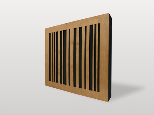 Изображение товара Акустическая панель Штрихкод размеры 500х500х50мм, цвет Дуб золотистый