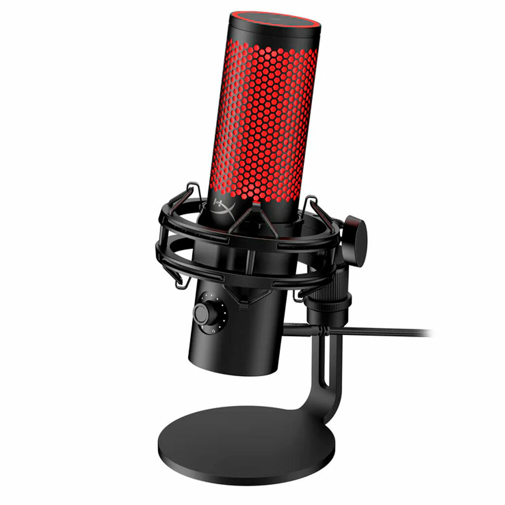Микрофон HyperX "QuadCast 2", для стриминга, RGB-подсветкой, USB, чёрный — фото 1