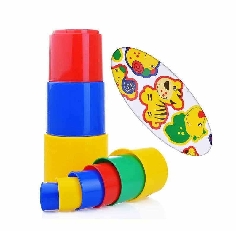 Пирамидка Полесье Занимательная №3, 9 элементов, в сеточке (52582)