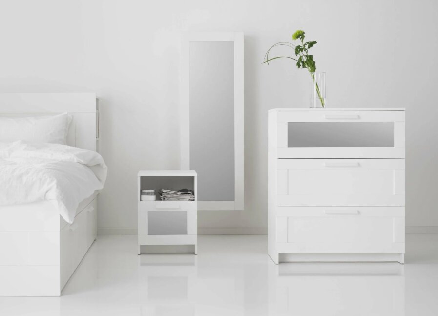 Тумба прикроватная Ikea Brimnes Икеа Бримнэс, 39x41, белый — фото 1