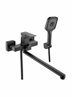 Смеситель для ванны с длинным изливом Shevanik S9622Н черный