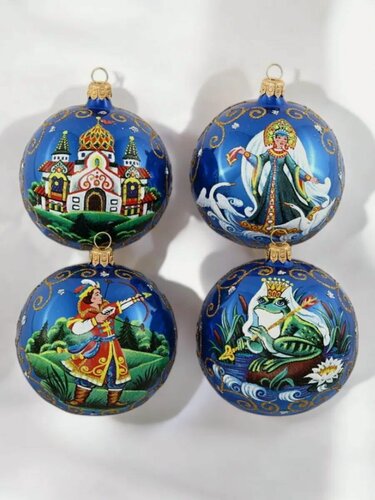 Изображение товара Игрушка на елку Набор шаров "Царевна-лягушка"