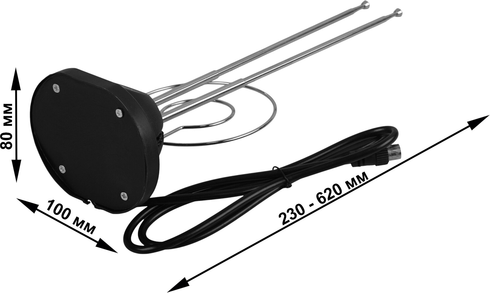 Антенна комнатная TV RX-105 кольцо VHF UHF 47-860 MHz 1 шт — фото 1