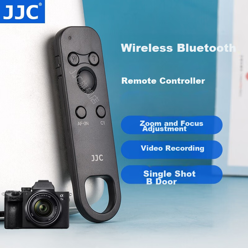 JJC Compatible with Sony Remote Control, Wireless Bluetooth Shutter for A7r5/r4 A7m4/m3 A9m3 A7c2 ZV-E10/1F Mirrorless Camera Accessories RMT-P1BT