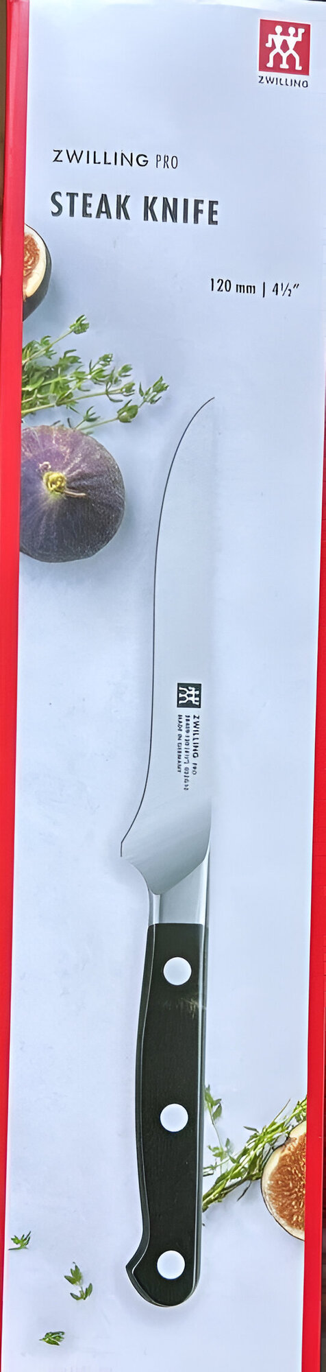 Нож Zwilling 102819, для разделки мяса, сталь, рукоятка смола, 12см, чёрный