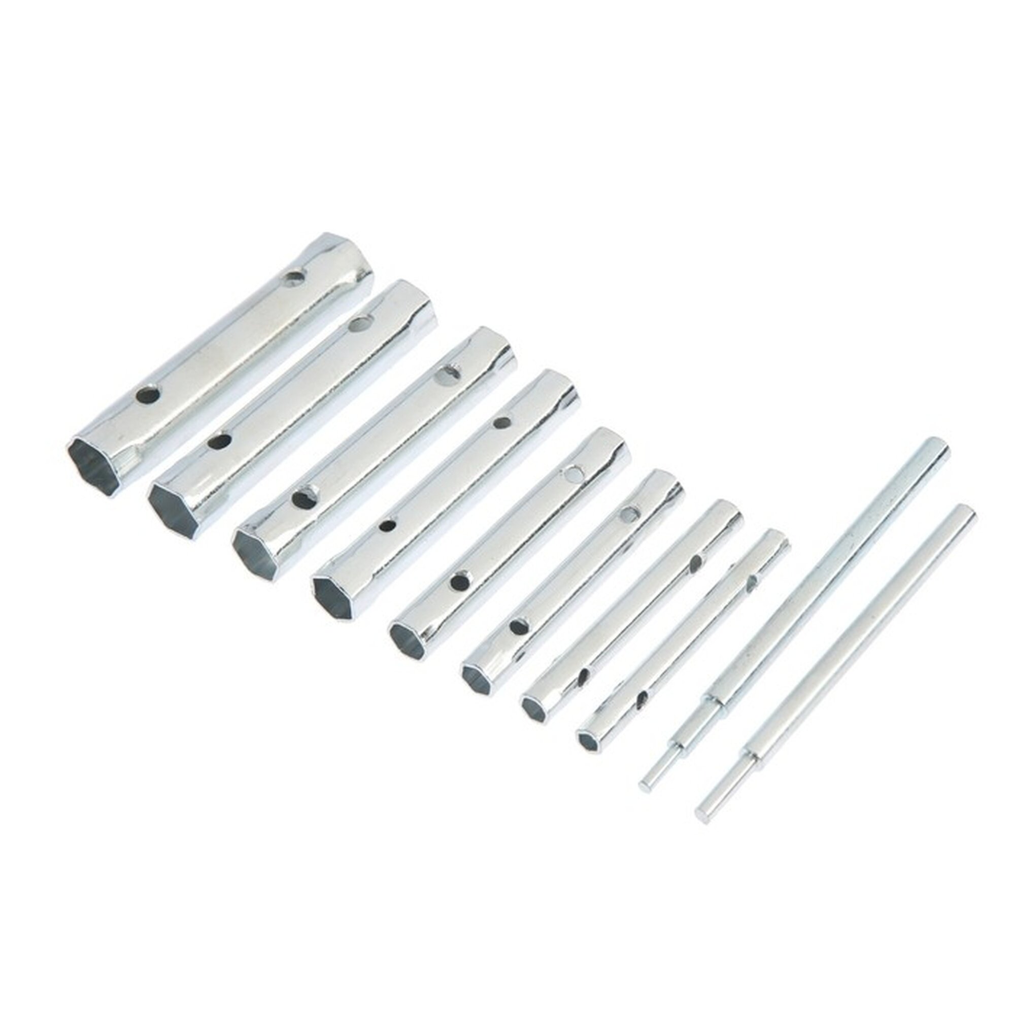 Набор ключей торцевых трубчатых тундра оцинкованные 6 - 22 мм 2 воротка 10 предметов