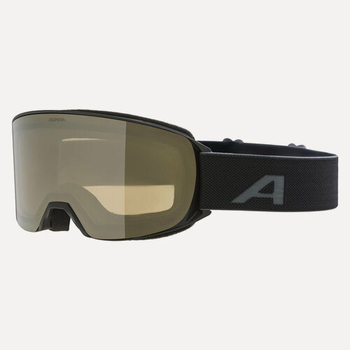 Изображение товара Маска горнолыжная ALPINA Nakiska Q-Lite Black Matt/Q-Lite Gold S2 (US: M)