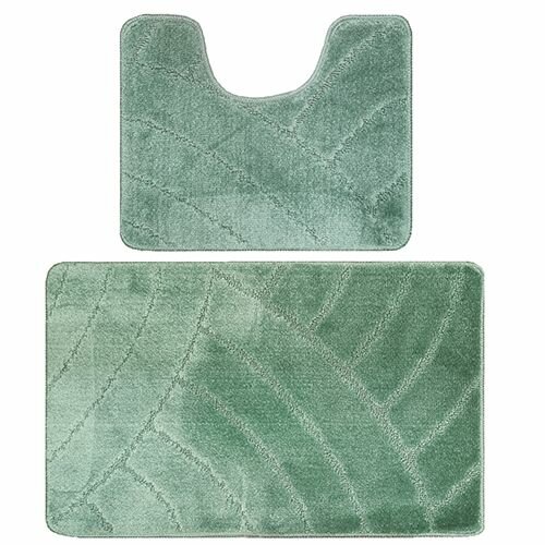 Комплект ковриков для в/к BANYOLIN CLASSIC из 2 шт 50х80/50х40см 11мм (светло-зеленый) 1/25