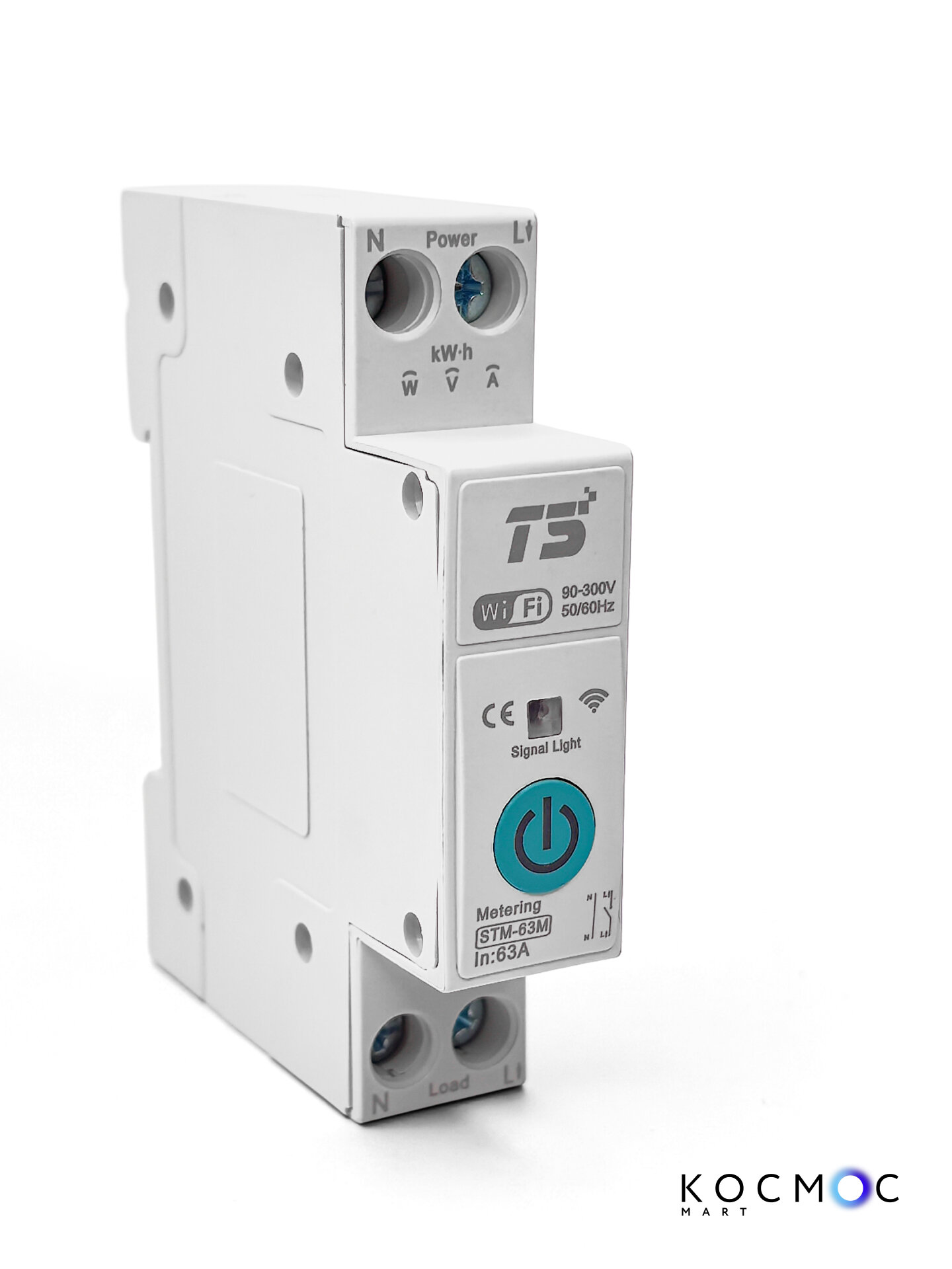 Умный выключатель с Алисой на din рейку 63А система умный дом Smart life Tuya автомат wifi мониторинг электроэнергии