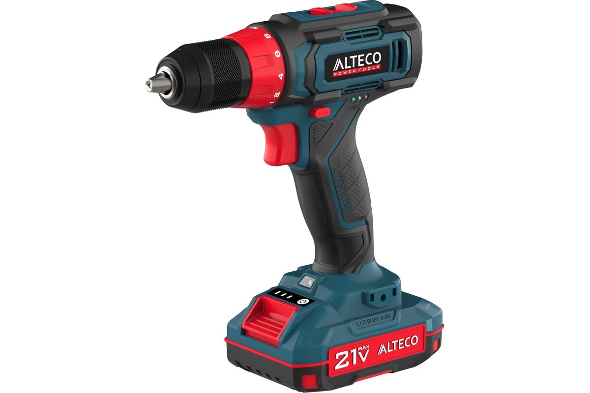 Шуруповерт ALTECO CD 21-35, аккумуляторный, бесщеточный, 2 скорости, 35 Н·м