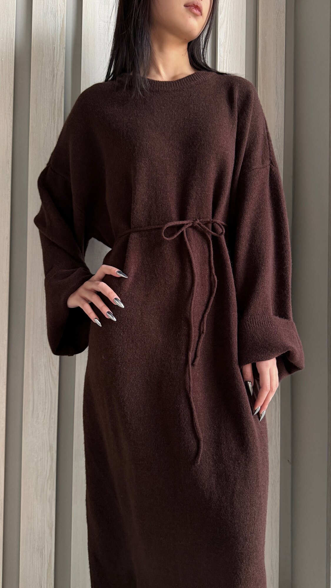 Платье INK Бежевый, коричневый, размер Std, коричневый — фото 1