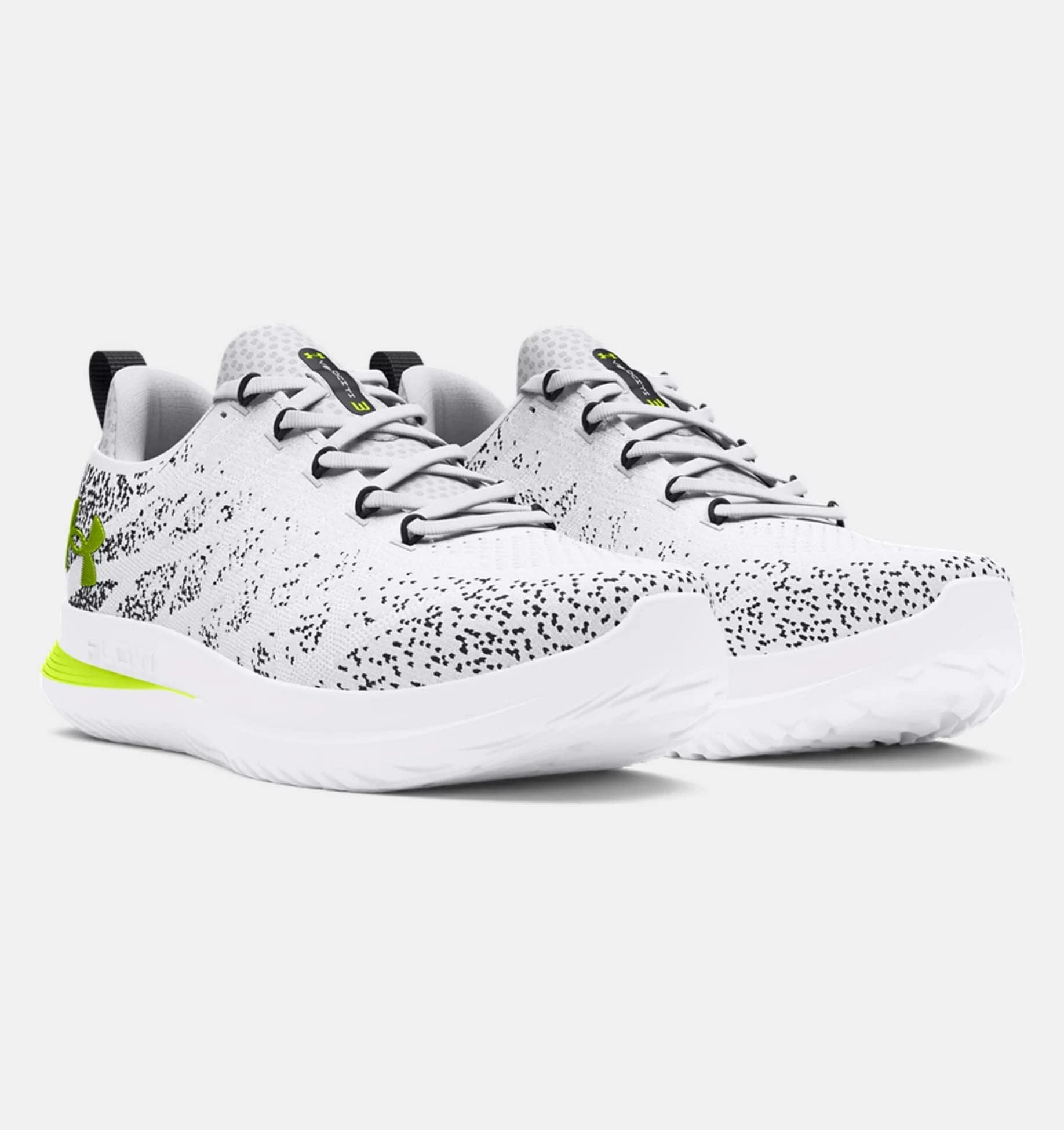 Кроссовки Under Armour Velociti 3, размер 6 US, white / anthracite / high vis yellow — фото 1