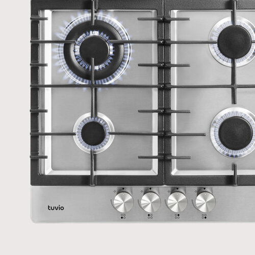 Газовая варочная панель Tuvio Газовая варочная панель Tuvio HGS63DSA1, нержавеющая сталь