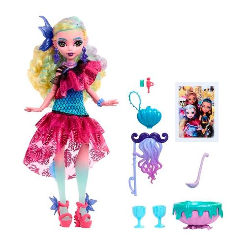 Кукла Monster High Monster Ball Lagoona Blue Doll, HFN71 кукла monster high слияние монстров сирена вон бу 27 см bjr42 разноцветный