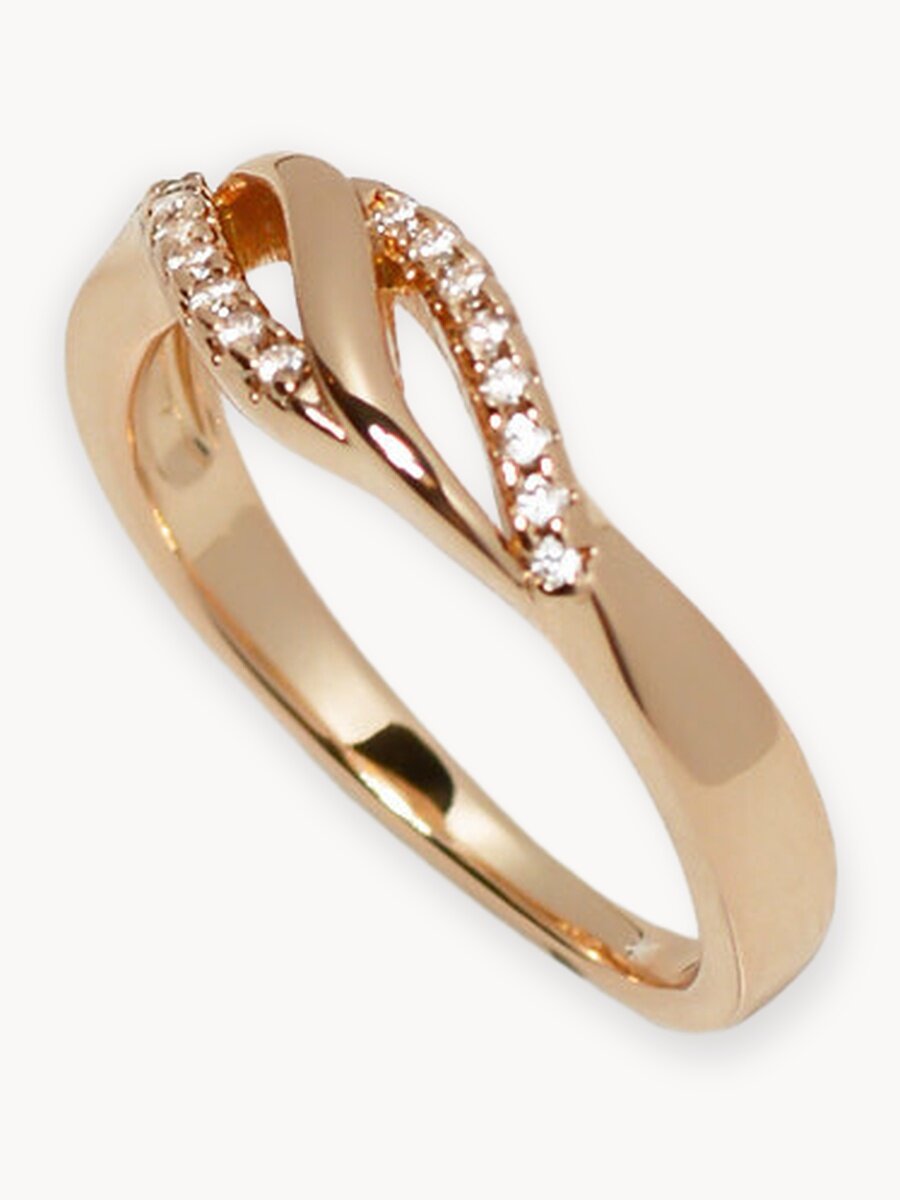 Кольцо помолвочное, фианит, кристалл