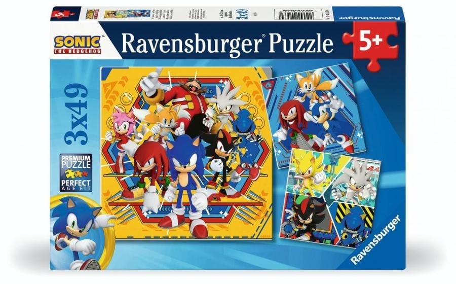 Пазл Ravensburger Sonic, 3x49 элементов