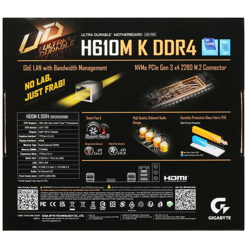 Материнская плата Gigabyte H610M K DDR4 Soc-1700 Intel H610 - фотография № 13