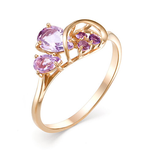 Кольцо MAGIC STONES, красное золото, 585 проба, гранат