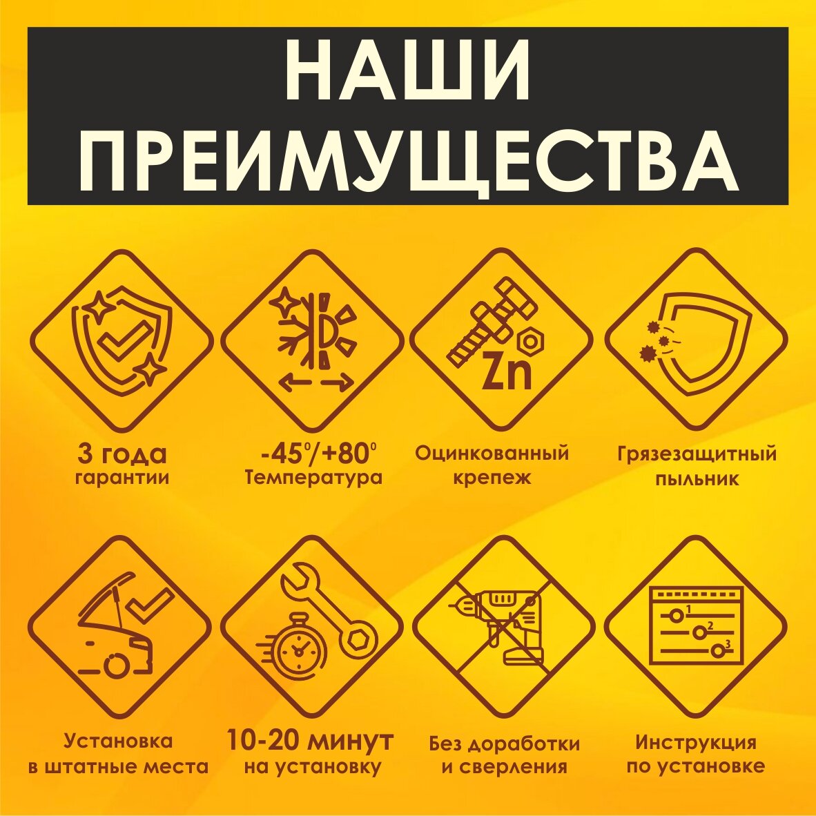Газовые упоры капота (установочный комплект) для Renault Logan 1 (2005 - 2015 г. в.) (Рено Логан) - RussoLift — фото 1