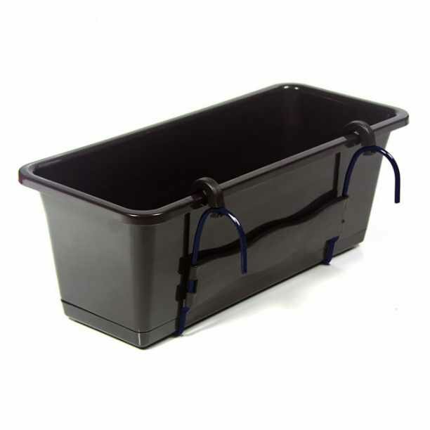 фото Балконный ящик пластиковый с креплением коричневый 50 см Camelia W Prosperplast