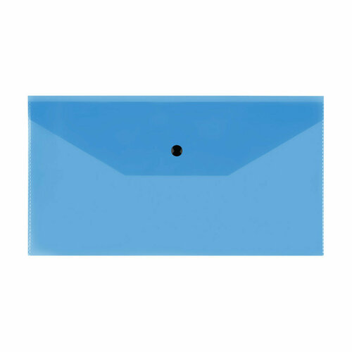 Папка-конверт на кнопке СТАММ С6+, 150мкм, пластик, прозрачная, синяя, 30 штук, 343179 папка с кнопкой с6 синяя акк 06302 1шт