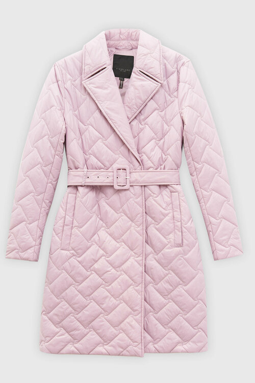 куртка  FiNN FLARE демисезонная, средней длины, силуэт прямой, водонепроницаемая, стеганая, размер M, розовый