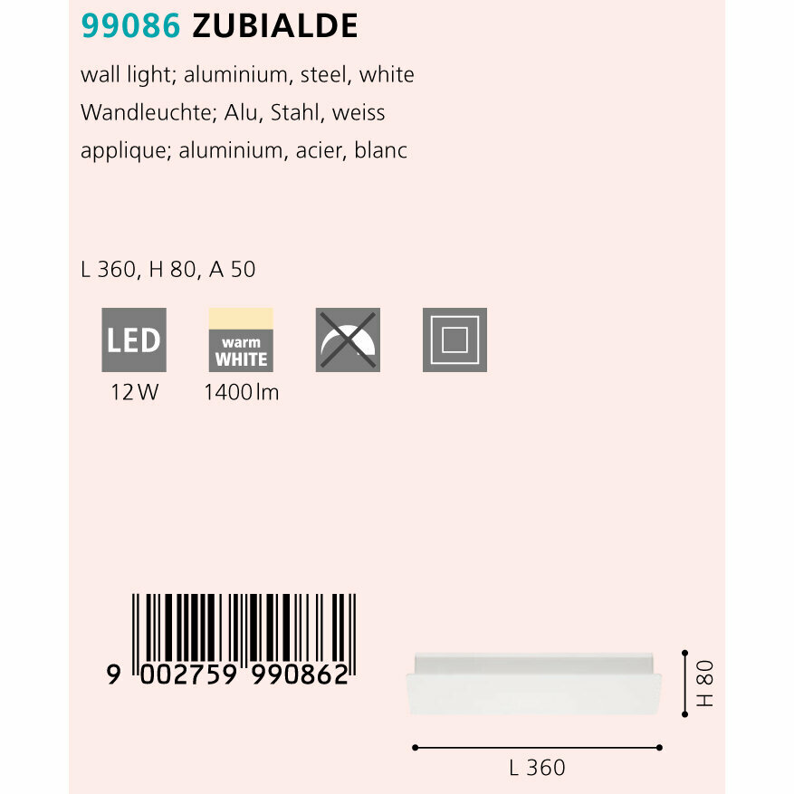 Бра Eglo ZUBIALDE 99086 - фото №4
