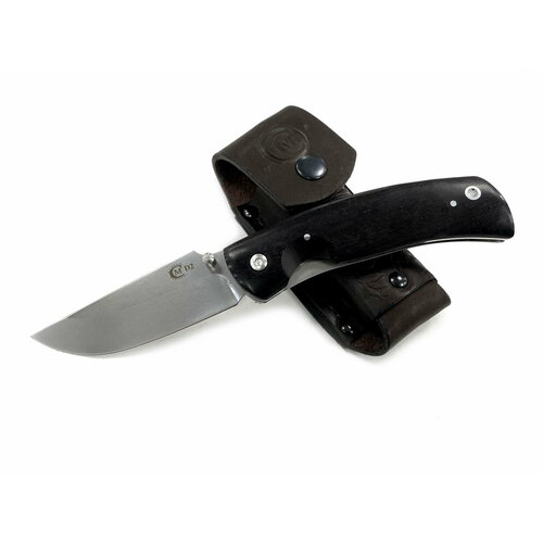 фото Раскладной нож аляска, сталь d2, рукоять граб мастерская семина