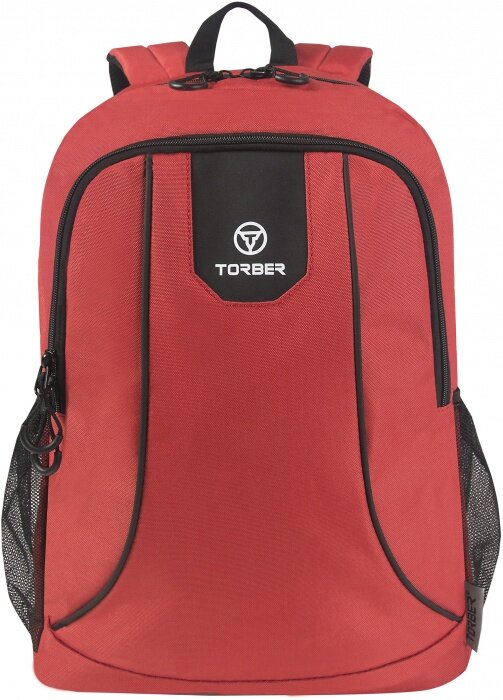 TORBER T8283-RED Рюкзак torber rockit с отделением для ноутбука 15,6, красный, полиэстер 600d, 46 х 30 x 13 см