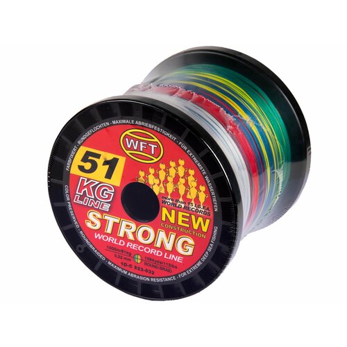 фото Леска плетёная wft kg strong multicolor 1000/032