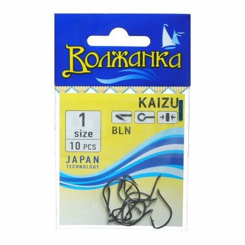 фото Крючки "волжанка" kaizu № 1, 10 шт volzhanka