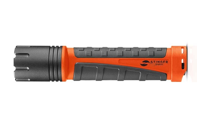 Фонарь светодиодный водонепроницаемый STINGER GripLite 260 лм 7600 кд дальность свечения 170 м время работы до 12 ч оранжевый (PT0-C4A3*)