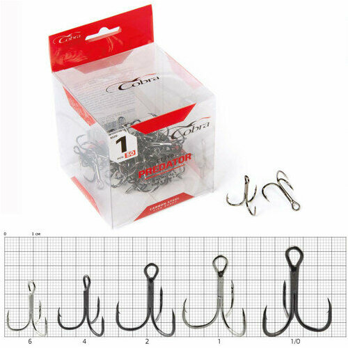 фото Крючки-тройники cobra сер. ct310 разм.002 50шт. в блистере