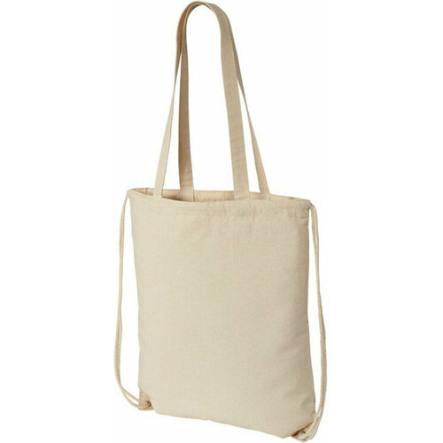 фото Рюкзак со шнурком eliza из хлопчатобумажной ткани плотностью 240 г/м2, натуральный без бренда