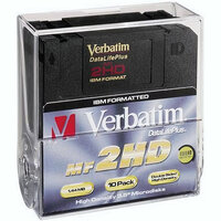 38673 Дискеты Verbatim 3.5" дюйма Teflon 2HD пластик 1,44 Мб (10 дискет в упаковке)